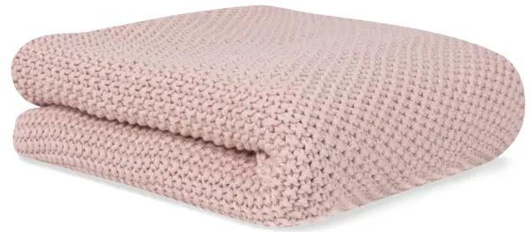 Pătură tricotată Bonjourbebe - Organic rosa, 70x90 cm