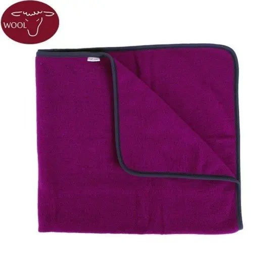 Paturica din lana merinos organica wool fleece 90x70 cm Iobio Viola