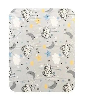 Paturica dubla de vara Junior DeLuxe 100x135 cm ursuleti gri