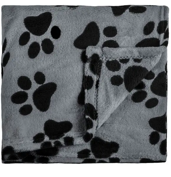 Paturica pentru animale, gri cu labute negre, 140A 100 cm