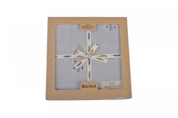 Paturica pentru bebelusi Baby Matex Bamboo Baby Blanket 80x100 cm Grey 03