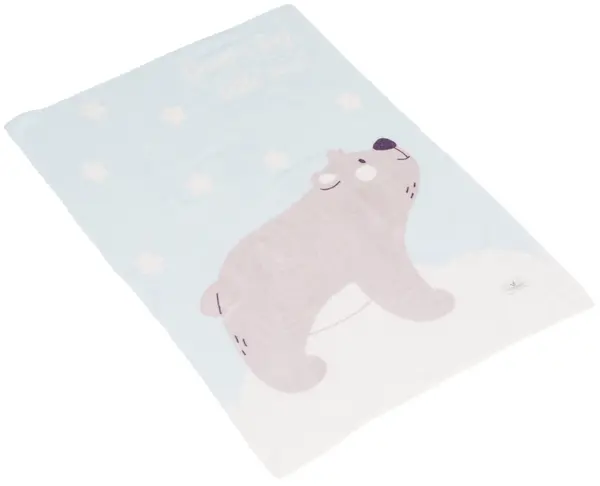 Păturică pentru bebeluși Cangaroo - Dreamy bear, 75 х 100 cm, albastru
