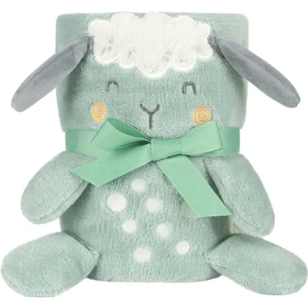 Păturică pentru bebeluși cu broderie 3D KikkaBoo - Sleepy Sheep