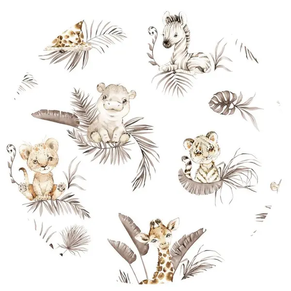 Paturica pentru scoica si carucior MimiNu cu gluga si urechi 90x90 cm Savanna