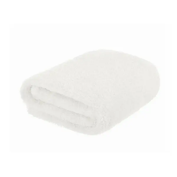 Paturica pufoasa pentru copii MimiNu Alb din fleece 75 x 100 cm