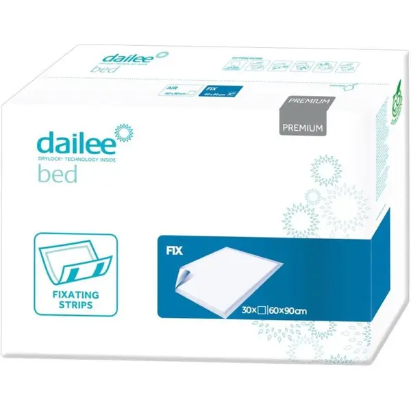 Paturici Absorbante pentru Pat, Dailee Bed Premium Fix, 60 x 90 cm, 30 Bucati