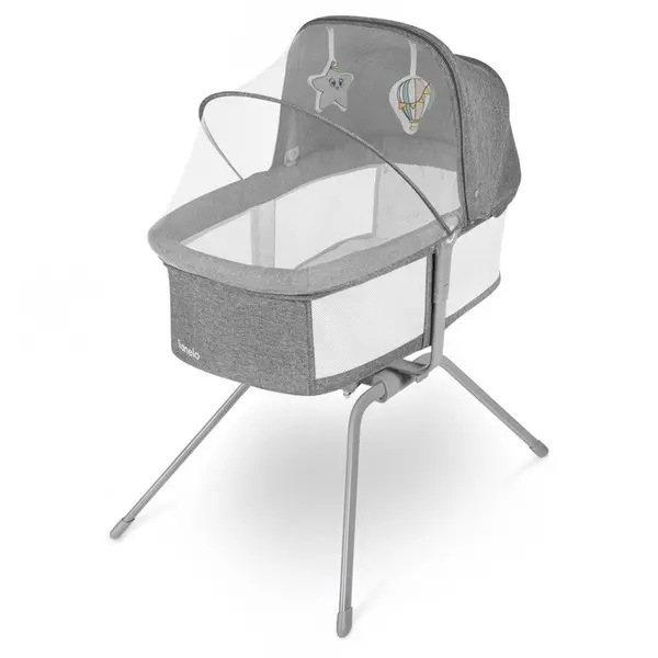 Patut balansoar Lionelo Malin Gri 3 in 1 pliabil geanta Transport, asamblare rapida, structura compacta, husa detasabila si lavabila