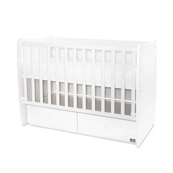 Patut balansoar Lorelli Matrix White new, transformabil, 60x120 cm