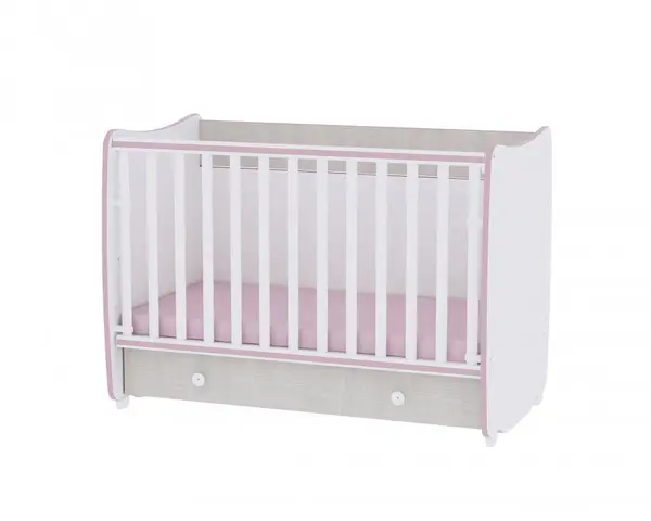 Patut balansoar transformabil Dream White Pink Crossline