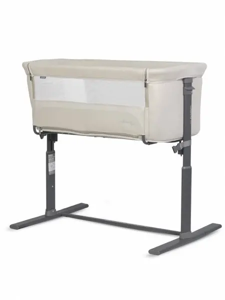 Patut Co-Sleeper 2 in 1 pentru copii Colibro Nap Bassinet, cu saltea inclusa, inaltime reglabila pe 9 nivele si unghi de inclinare de 30 de grade, dimensiuni 90 x 58 cm, Taupe