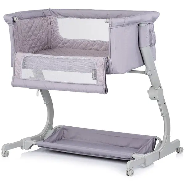 Patut co-sleeper Chipolino Eleganza Cloud cu laterala culisanta si pozitie anti-reflux