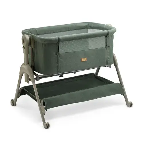 Patut co-sleeper ONINO HOLD.me, 5 trepte de reglaj pe inaltime, husa detasabila, 0 - 9kg, Verde