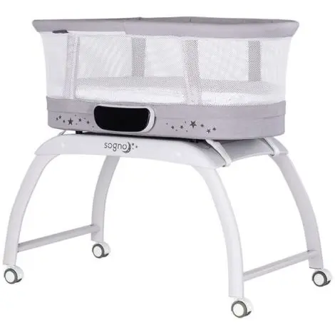 Patut cu leganare si cantar integrat Chipolino Sogno 2 in 1 grey