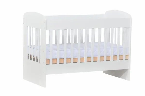 Patut din lemn pentru copii, Nichiduta Sweet Dreams II, somiera reglabila pe 3 inaltimi distincte, tratat cu vopsele si lacuri ecologice pe baza de apa, dimensiuni exterioare 124 x 65 x 90 cm