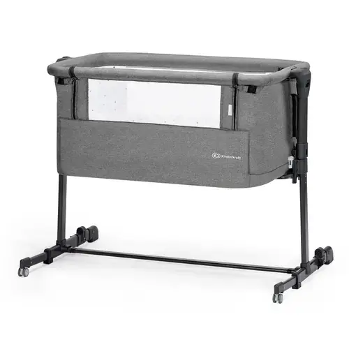 Patut Kinderkraft Neste Grow, 0 - 2 ani, otel + poliester, 57 x 93 x 81 cm, Gri