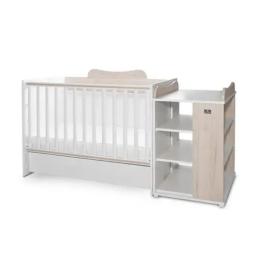 Patut modular multifunctional LORELLI Multi, 5 configurari diferite, 190 x 72 cm, Alb/Maro