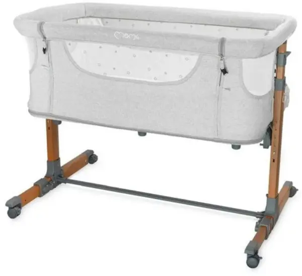 Pătuț pentru bebeluși 4 în 1 MoMi – Smart Bed, gri deschis