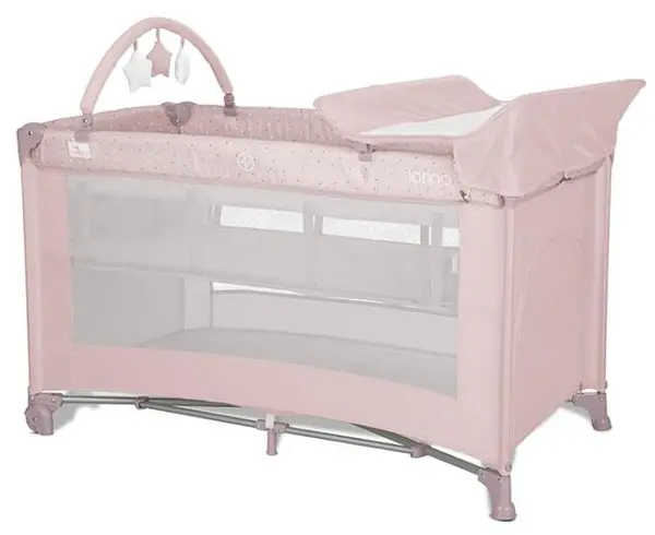 Pătuț pentru bebeluși cu 2 niveluri Lorelli - Torino Plus, Pink