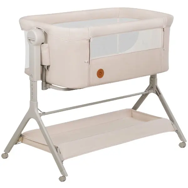 Pătuț pentru bebeluși Next to Me 3 în 1 Lionelo - Leonie Plus, Beige Sand