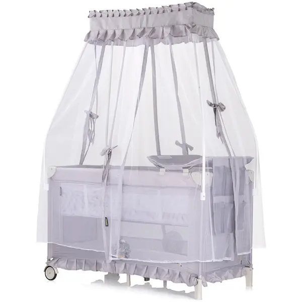Patut pentru copii Chipolino Palace Hippo grey pliabil