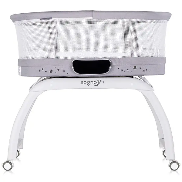 Patut pentru copii Chipolino Sogno 2 in 1 grey cu leganare si cantar integrat