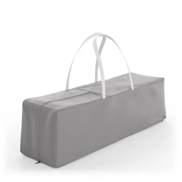 Patut pliabil pentru copii Kinderkraft Leody UP Grey cu 2 nivele, dimensiuni 120x60 cm