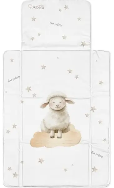 Pătuț pliabil portabil Albero Mio - Sleeping Sheep, 77 x 44 cm