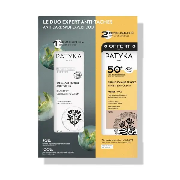 Patyka Anti Taches Perfect – Set cosmetic împotriva petelor pigmentare Volum 30 ml ser + 40 ml cremă de față