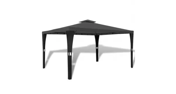 Pavilion din poliratan cu acoperis Gri inchis 3 x 4 m