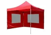 Pavilion pliabil PROFI 3x3 m rosu - 2 pereti