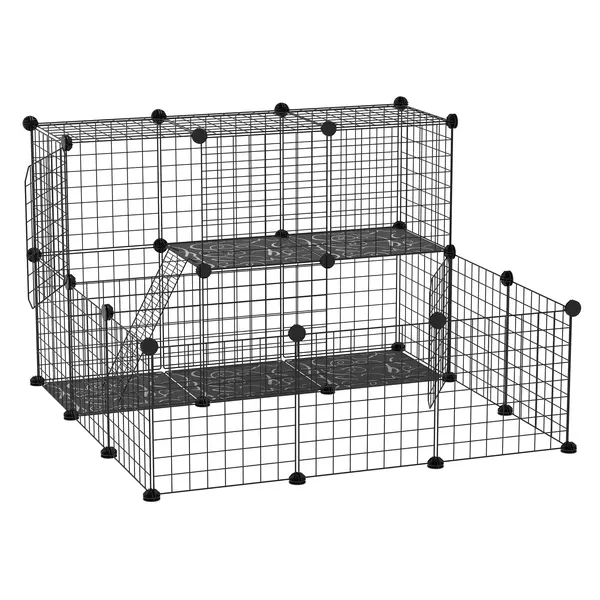 PawHut cusca modulara pentru iepuri, 105x105x70cm | Aosom Romania