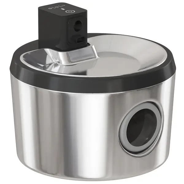 PawHut Fântână pentru pisici 4 L fără fir din oțel inoxidabil cu senzor de mișcare, 12 filtre, sistem dublu de filtrare, LED, Argintiu | Aosom Romania