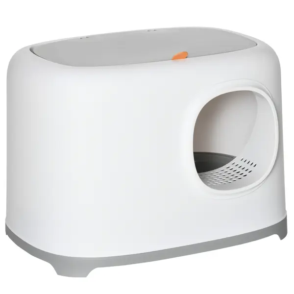 PawHut litiera pentru pisici cu lopatica si capac, 55x40x39cm | Aosom Romania