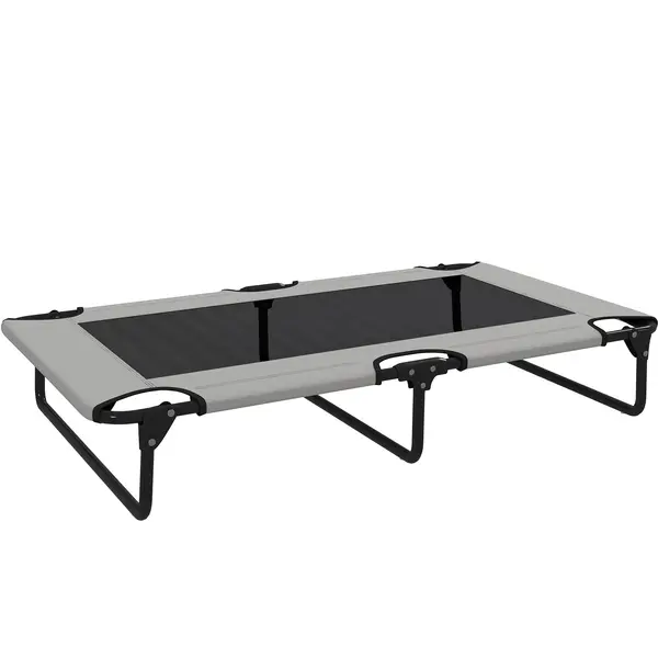 PawHut Pat Pliabil pentru Câini Mari cu Țesătură Tip Plasă, 107x61x20 cm, Gri | Aosom Romania