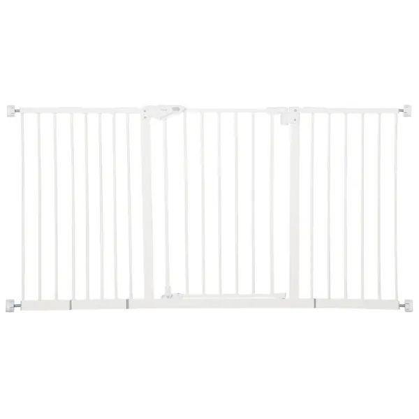 PawHut Porțiță pentru Câini și Animale de Companie cu 3 Extensii, Lățime Reglabilă, 74-147.5x76.2 cm, Alb | Aosom Romania