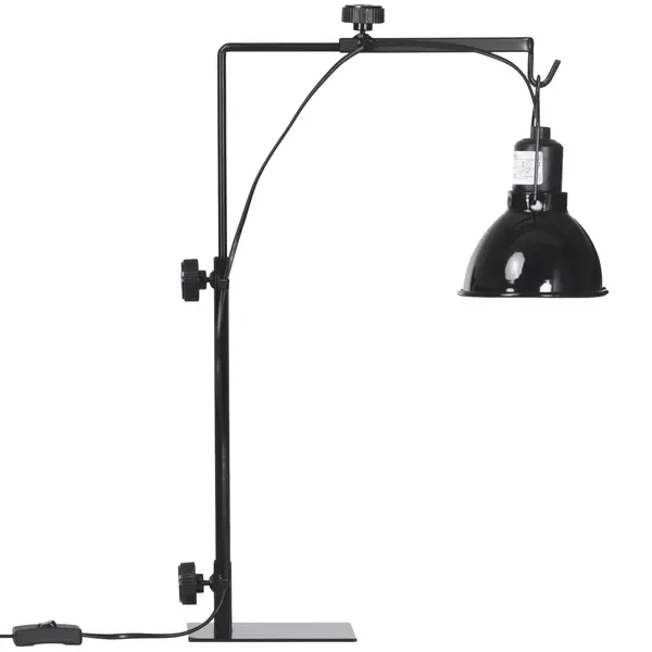 PawHut Suport de lampă termică pentru reptile înălțime și lățime reglabile pentru amfibieni bază din oțel 32 x 9 x 67 cm negru | Aosom Romania