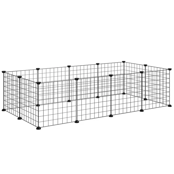 PawHut, tarc modular pentru animale, 35x35cm, negru | Aosom Romania