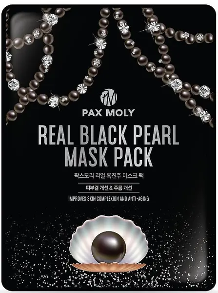 Pax Moly Mască facială folie cu perle negre, 25 ml