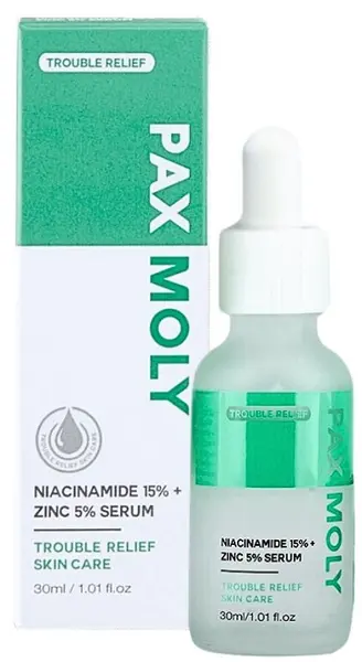 Pax Moly Ser facial cu niacinamidă și zinc, 30 ml