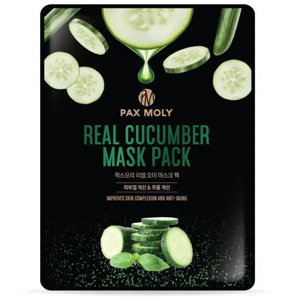 PaxMoly Real Cucumber Mask Pack Mască de față cu castraveți Volum 25 ml