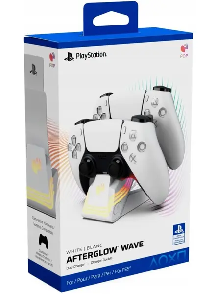 Pdp Afterglow Wave Dual Charger White