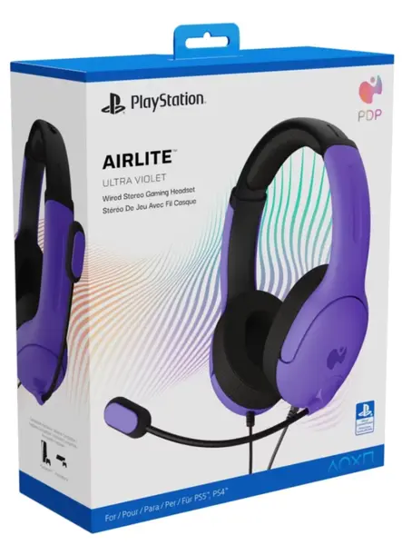 Pdp Airlite Wired Stereo Headser Ultra Violet