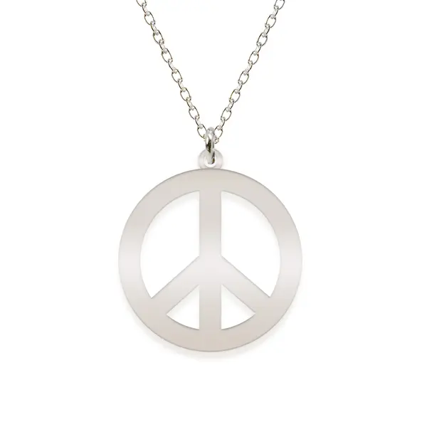 Peace - Colier personalizat semnul pacii din argint 925