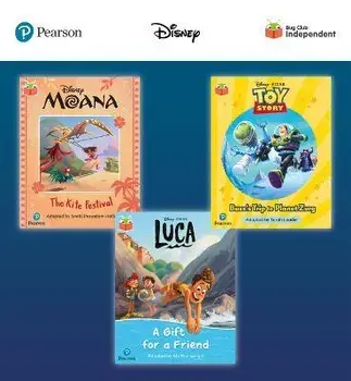 Pearson Bug Club Disney Year 1 Pack B, including decodable phonics readers for phase 5: Moana: The Kite Festival, Toy Story: Buzz's Trip to Planet Zurg, Luca: A Gift for a Friend/Sarah Loader