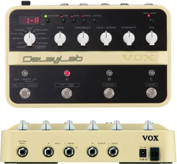 Pedală pentru efecte sonore VOX - DelayLab, 30 delays, looper