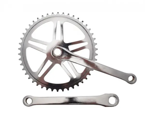 Pedalier biciclete din otel, lungime brat 170mm, 1 viteza, 46z, otel