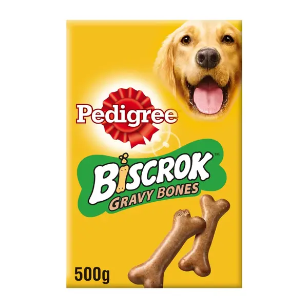 PEDIGREE Biscrok Gravy Bones, recompense câini, biscuiți, 400g