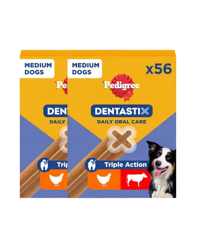PEDIGREE DentaStix recompense caini rase medii 112 buc.(2x8x180g)