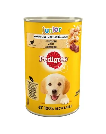 PEDIGREE Junior Hrana umeda catei, cu Pui in Aspic 400 g