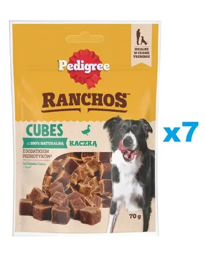 PEDIGREE Ranchos Cubes cu rata 7x70 g recompensa caine